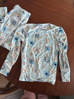 L/S Pajama Set with Evil Eye Print